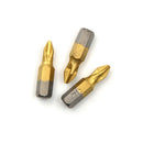 10Pcs/set 1/4" Titanium Coated Anti Slip Hex Shank PH2 Screwdriver Bit 25mm BX