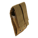 Outdoor Double Pouch Bag Flashlight Holder Sports Travel Pouch Khaki Nylon