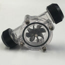 G1/4 Inch Flow Indicator,Clear Main Body,Black Blade,Matte Black Pc Compute U2J2