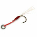 5pcs/lot Stainless Steel Jigging Spoon Fishing Hook With with feather and r