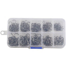 500 X Fishing Hook Hook Hook Hooks Size 3 to 12 with Eye Box Case Black