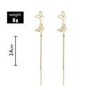 Fashion Butterfly Drop Earrings Long Dangles Women Statement Jewelry Gift