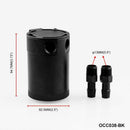 Universal Compact Baffled 2-Port Aluminum Oil Catch Can Reservoir Tank
