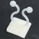 66 Pcs White Nylon Self-Adhesive Twist Locks Holder Cable Tie Clips
