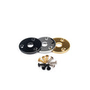 Metal Round Jack Plate Guitar Output Jack Plug Socket for Guitar Bass Black