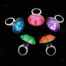 Colorful Plastic Diamond Rings Kid Christmas Stocking Fillers - Pcak of 5
