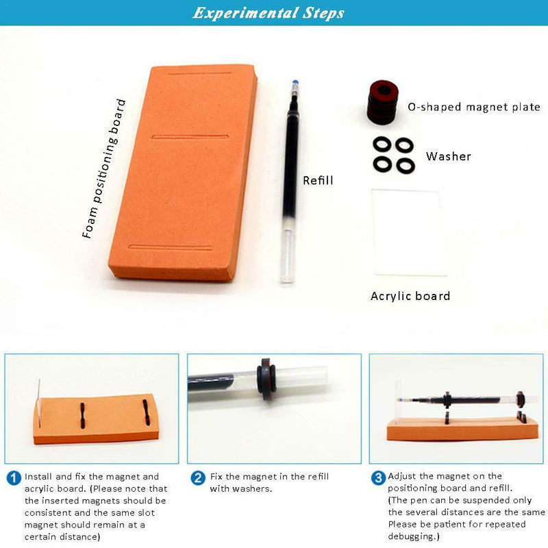 Magnetic Levitation Pen Educational Kit Scientific Experiment DIY Toys Kids Gift