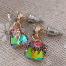 Crystal Rhinestone Earrings Zircon Stud Earrings Women's Wedding Bridal Jewe BX