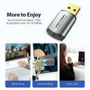 Vention CDNH0 USB 2.0 Sound Audio Card 2.1 Channel 3.5mm Headphone Adapter