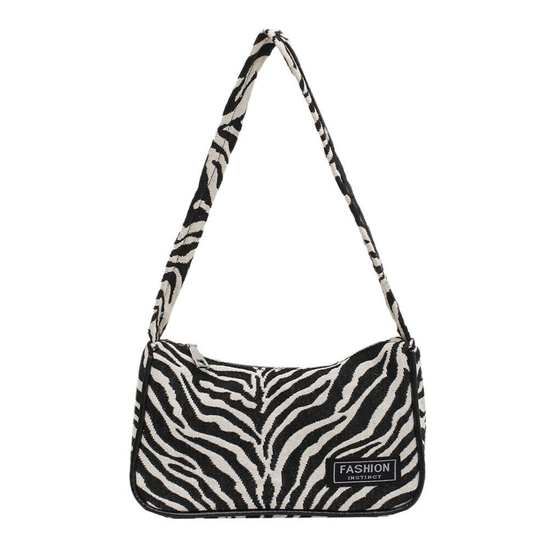 Animal Pattern Women Underarm Shoulder Bag Women Travel Handbags (Zebra)