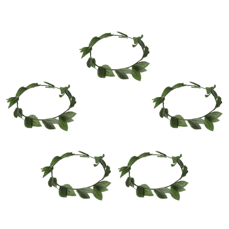 5x Roman Greek Women Green Wreath Headband Headband Princess