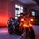 Waterproof Motorcycle Fork Turn Signals Indicator Blink Light Amber LED Strips Z