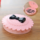 Cute Bow Fairy Ribbon False Eyelash Protect Shape Case Container Pink Box/ OZ