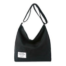 Canvas Crossbody Shoulder Bags Women Totes Casual Messenger Handbags (Black