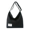 Canvas Crossbody Shoulder Bags Women Totes Casual Messenger Handbags (Black