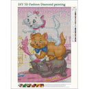 5D DIY Full Drill Diamond Painting Cat Cross Stitch Embroidery Mosaic Kit