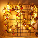 Christmas LED String Light Rose Flower Vine Leaves Wreath Wedding Decoration