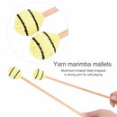 1 Pair Marimba Mallets, Percussion Mallets with Yarn Head and Smooth Wood H E1V9