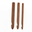 3pcs Wood Chunky Crochet Hook With Measuring Tape15 20 25mm Knitting Needles