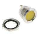Car Motorcycle 12V 19mm Dash Panel Indicator Light with Wrie Leads Yellow