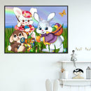 5D DIY Full Drill Diamond Painting Rabbits Cross Stitch Embroidery Mosaic