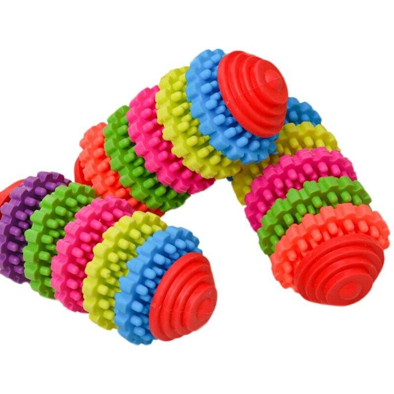 Nice Colorful Rubber Pet Dog Puppy Dental Teething Healthy Teeth Gums Chew