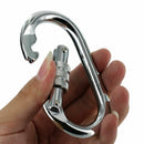 Carbon Steel Climbing Carabiner Screw Lock Hiking Rope For 25KN Clip . Hook L1H6