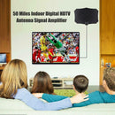 50 Miles Indoor Digital HDTV Antenna Signal Amplifier Booster TV Aerial