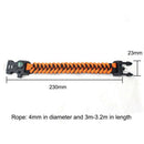 5 in 1 Multifunctional Outdoor compass Survival Weaving Bracelet,Umbrella R