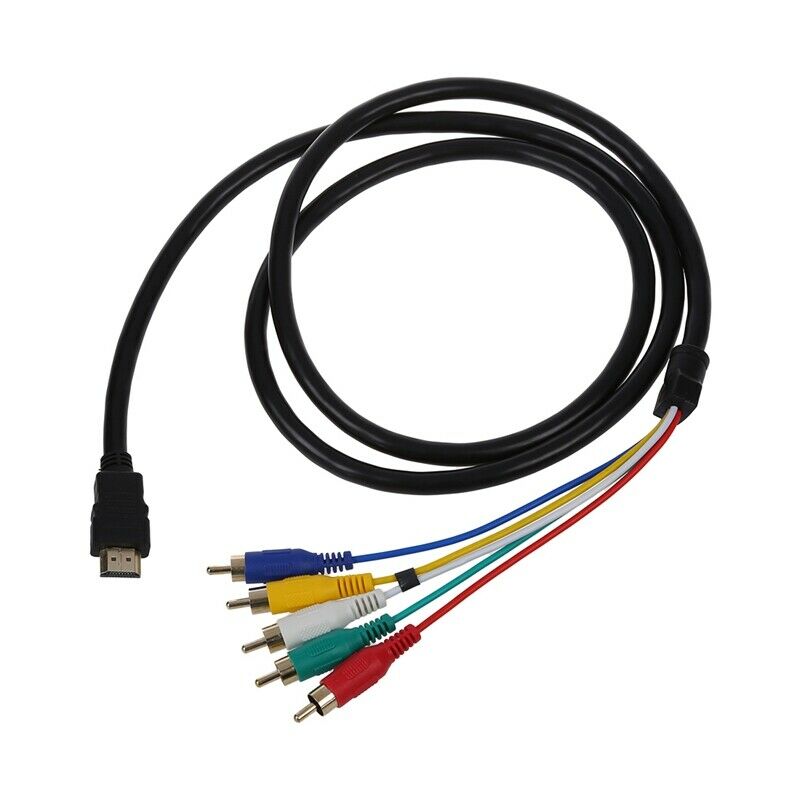 1.5M 5 FT HDMI to 5 RCA male Audio Component Cable for Video Convert HDTV 1 N1T1
