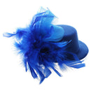 mini organza spring hat hair clip Blue K1R5