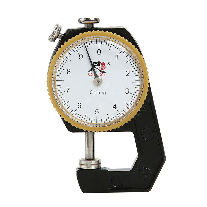 0-10mm 0.1mm Dial Leather Paper Thickness Gauge Meter Tester (Flat Head) A