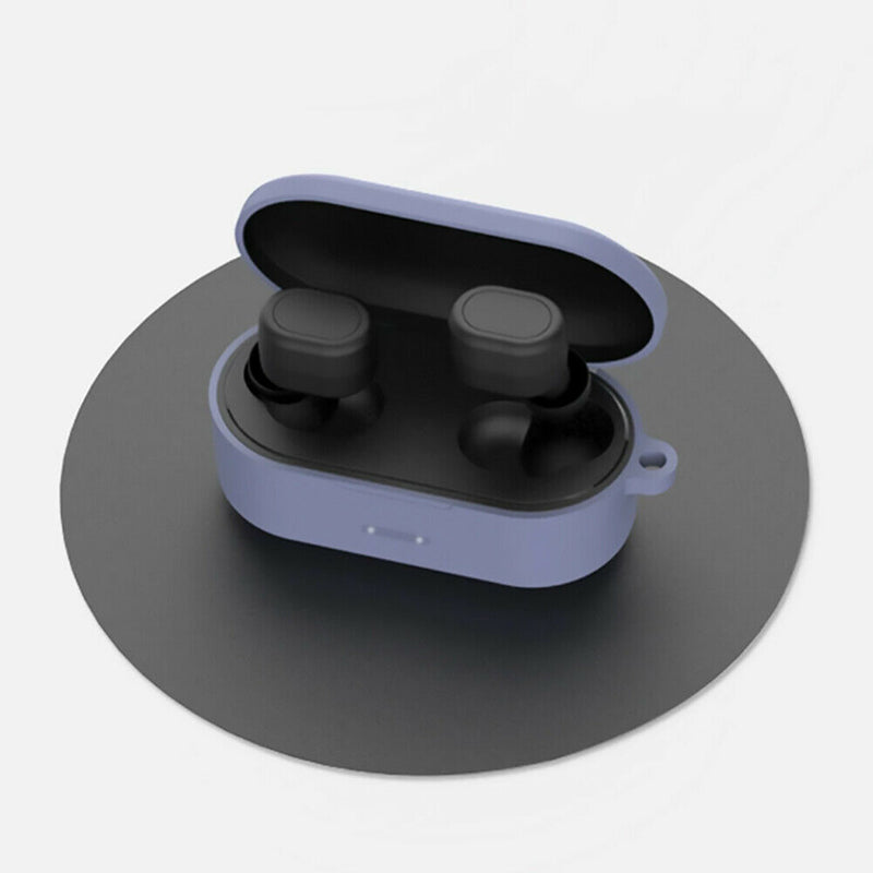For QCY T1S/T2C/T1X/QS2/T2S Earbuds Portable Protective Silicone Case w/Buckle