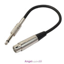 3P XLR Female Jack to 1/4" 6.35mm Male Plug Mono Microphone Adapter Cable
