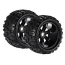 2pcs 1/8 RC Car Tire Tyres with Wheel Rim for HSP HPI E-MAXX Savage LRP Flux
