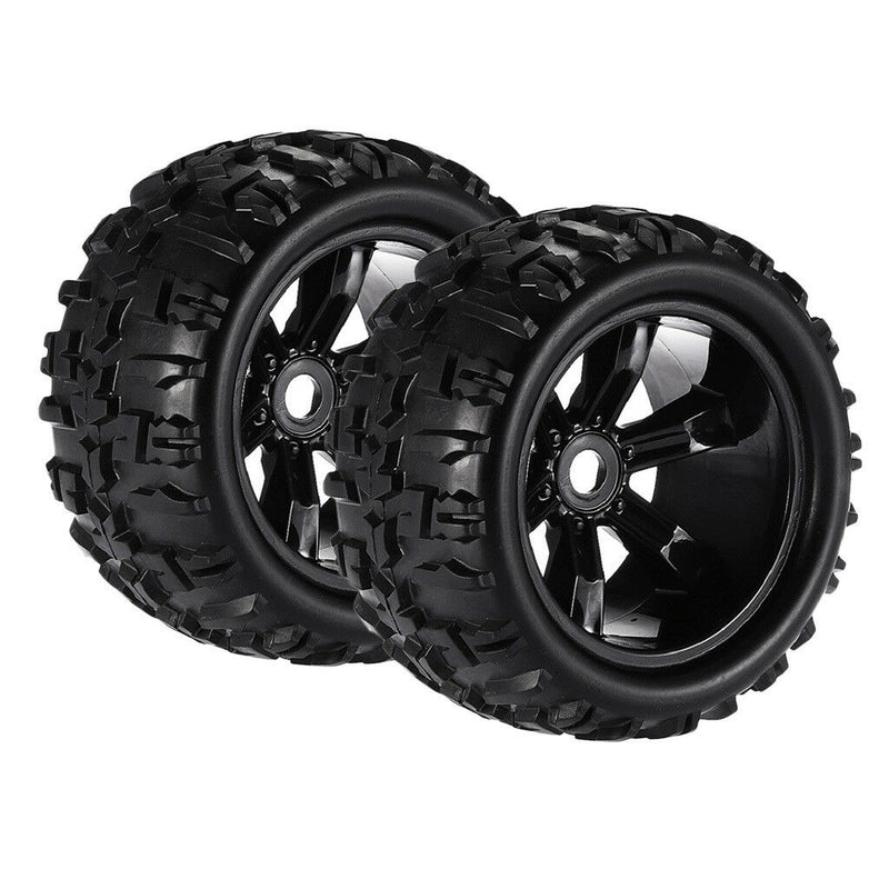 2pcs 1/8 RC Car Tire Tyres with Wheel Rim for HSP HPI E-MAXX Savage LRP Flux