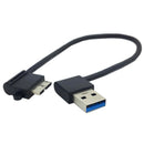 Left Angled 90 Degree USB 3.0 to Micro USB 3.0 10Pin Data Charger Cable
