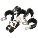 Cable Clamps Assortment Kit 50 Pcs Stainless Steel Rubber Cushion Pipe Clam
