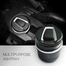 1pc Car Ashtray Ash Blue LED Light Smokeless Stand Cylinder Holder O5A5 T6U2