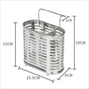 Stainless Steel Cutlery Caddy Utensil Holder Kitchen Chopsticks Organizer B