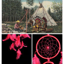 New Double Ring Feather Dream Catcher Wall Hanging Home Car Decor Craft