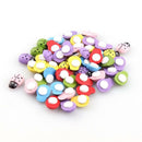 100x Ladybird Mini Self Adhesive Wooden Ladybugs Toppers Mini 0.39 inch Hot K1I4