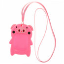 Cute Pig Silicone Watch Protective Case with Strap Lanyard Pendant pink