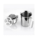 400ml stainless steel milk frother with double sieve For milk, milk froth,
