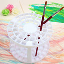 49 Holes Dismountable Brush Organizer Makeup Storage Pen Holder Plastic Round