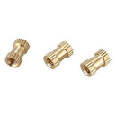 100pcs M3x8mm Stitching Round Metal Endless Screw Thread Insert Dice Brass