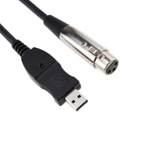USB To XLR Microphone Cable 3 Pin Mic Link Converter Cable Studio Audio Cable