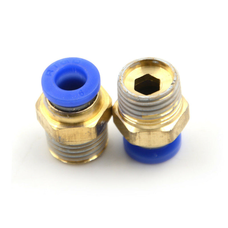5PCS Male 1/4" - 6mm Straight Push in Fitting Pneumatic Push to Connect Air B Gw