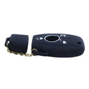 Silicone Cover Skin Jacket for MERCEDES BENZ Smart Key Black