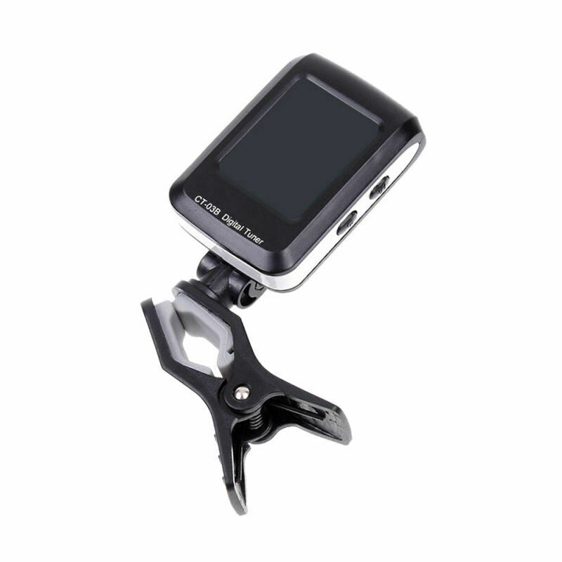 Clip-on Digital Electronic Chromatic Tuner Bass Ukulele Acoustic Guitar LCD FNJ
